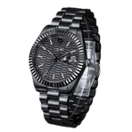 TOMI T-304 – Stylish Black Chain Analog Watch for Men With Elegant Gift Box - Image 2