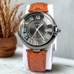 TOMI T-075 – Classic Round Dial Leather Strap Watch for Men
