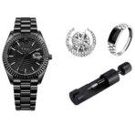 TOMI T-304 – Stylish Black Chain Analog Watch for Men With Elegant Gift Box - Image 5