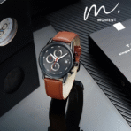 TOMI T-601 – Premium Leather Strap Chronograph Watch for Men